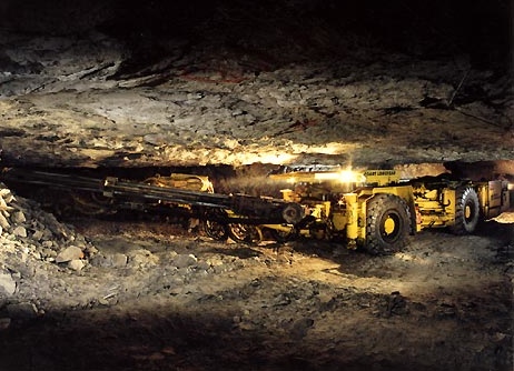 special low-profile jumbo developed by Boart Longyear for use in KGHM’s copper mine thin ore bodies in Poland
