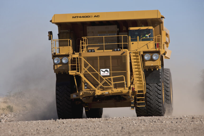 Unit Rig MT4400D AC mining truck hauling, front view, C756600.jpg Caption: The MT4400D AC features dynamic retarding capacity combined with rear wet disc brakes to deliver operator confidence and solid productivity