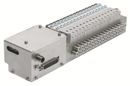 The reliable, compact and flexible pilot valve terminal VTOC is particularly suitable for pilot control of process valves in the semiconductor, photovoltaic, flat-panel, biotech, pharmaceutical and process industries