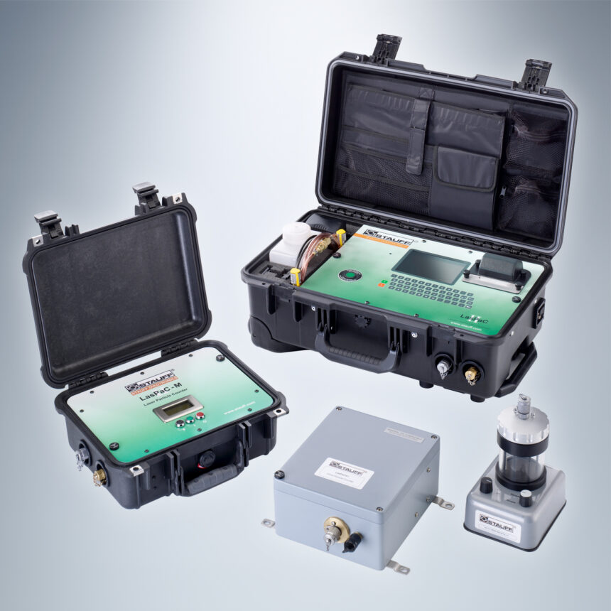 Available types of LasPaC II-I Laser Particle Counters: Mobile, Portable and Inline. Photo: Walter Stauffenberg GmbH & Co KG