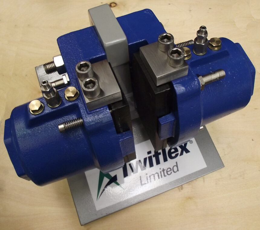 The VBS will be introduced as the smallest brake in the Twiflex modular range with a braking force of 1.4kN to 11kN. The brake is designed to deliver 2 million cycles at 2mm air gap. It features a stainless steel piston, cover plate and fittings and optional ISO 12944-5:2007 C5 paint specification