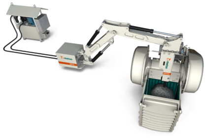 Metso's new rock breaker series includes everything you need: a sturdy boom with assembly framework, hydraulic hammer, power pack and radio remote-control devices