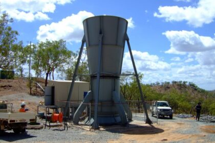 A single axial flow fan installed at a dedicated ventilation shaft by Australia’s Zitron agent, Downunder Mining