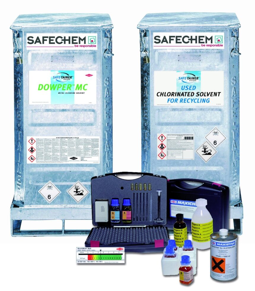 The SAFE-TAINER System for safe handling and using solvents in a closed-loop, Service Elements for maintaining the cleaning process