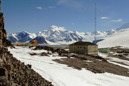 Rothera station is located at Rothera Point, Adelaide Island. Photography: British Antarctic Survey