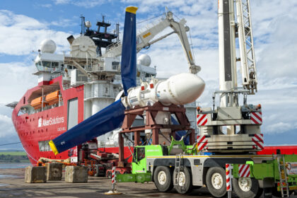 Four submerged turbines will eventually be installed just north of Caithness, Scotland