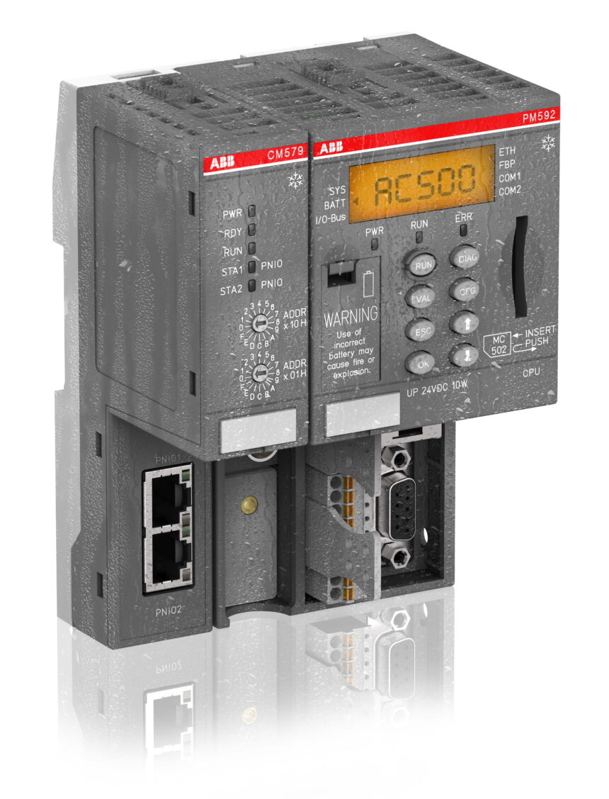 The PLC is protected against vibration and shock and will tolerate a lot of mechanical stress