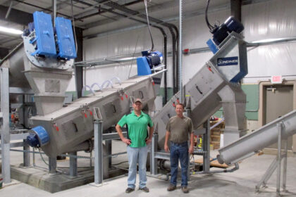 Cedar Poly’s managing directors Scott (left) and Jeremy Rogers (right) have selected Lindner washTech’s modular washing system for their state-of-the-art plastic recycling plant in Tipton, IA/USA