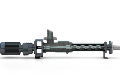 Four custom-designed progressing cavity pumps were piped to a common header