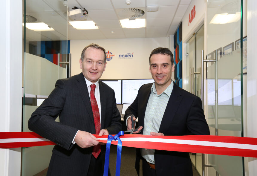 Troy Stewart (left), ABB’s Oil and Gas Service Manager with Mike Backus (right), Nexen’s Technical Services Manager