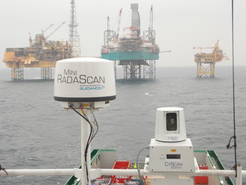 Mini RadaScan and CyScan Mk4 on-board the Havilla Commander during sea trials in the North Sea