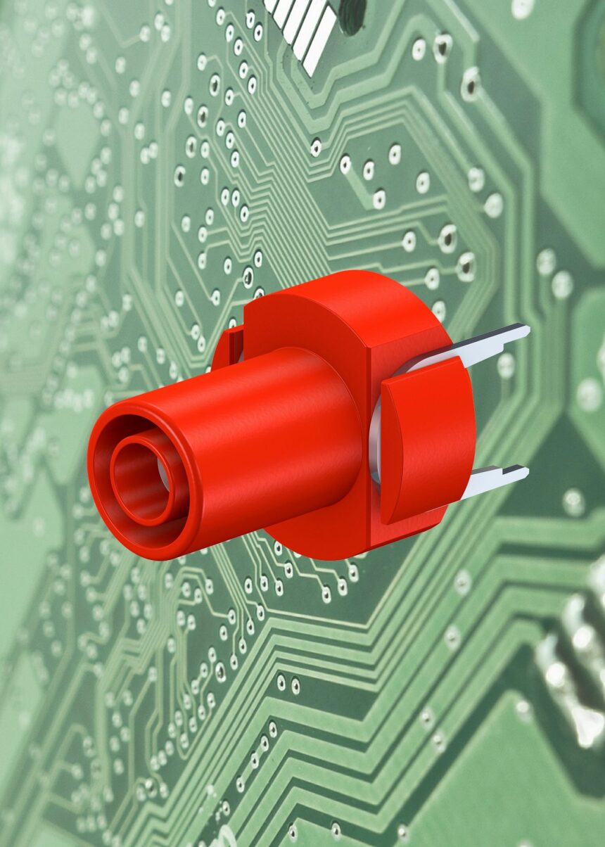 Designed for perpendicular mounting on printed circuit boards, the XELA-4 is a new addition to Multi-Contact's range of safety sockets