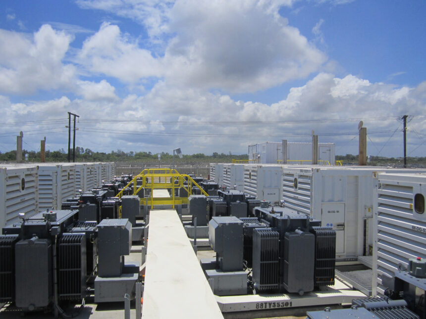 The project relies on 30 generator sets to ensure it keeps running