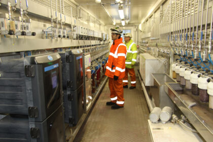 The boiler analyser house contains silica analysers, a sodium analyser, optical dissolved oxygen probes, pH probes and conductivity probes