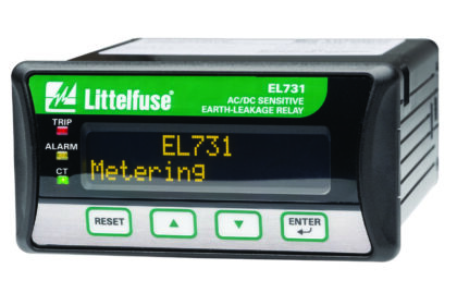 EL731 AC/DC sensitive earth-leakage relay from Littlefuse