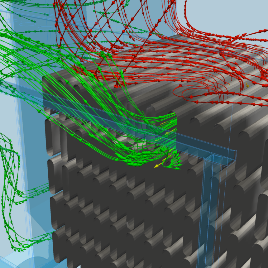 Detailed view of flow through a filter plant