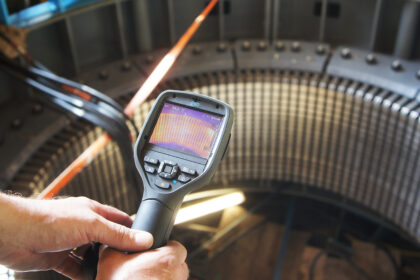 The service team used a thermal imaging scanner to check if the core laminations had a uniform temperature spread