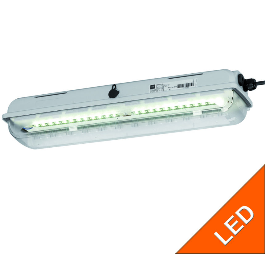 EXLUX 6002 luminaires for operation in zone 1 meet the requirements for use in areas with highly flammable gases and fumes of gas group IIC