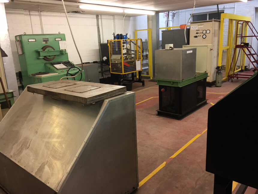 General Clutch test room: Mark Water Pumps can test all manner of automotive components including pumps, brakes, clutches, belts, thermostats, pressure sensors, idlers and tensioners, as well as slave cylinders, flywheels and other engine ancillaries.