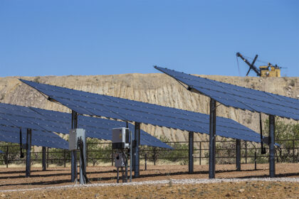 Solar array in microgrid at Caterpillar's Tucson Proving Grounds