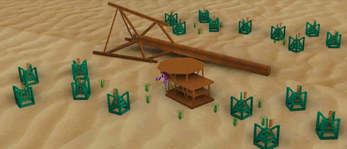 An Integrated Rigs to Reefs subsea layout