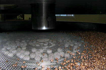 Coffee being produced