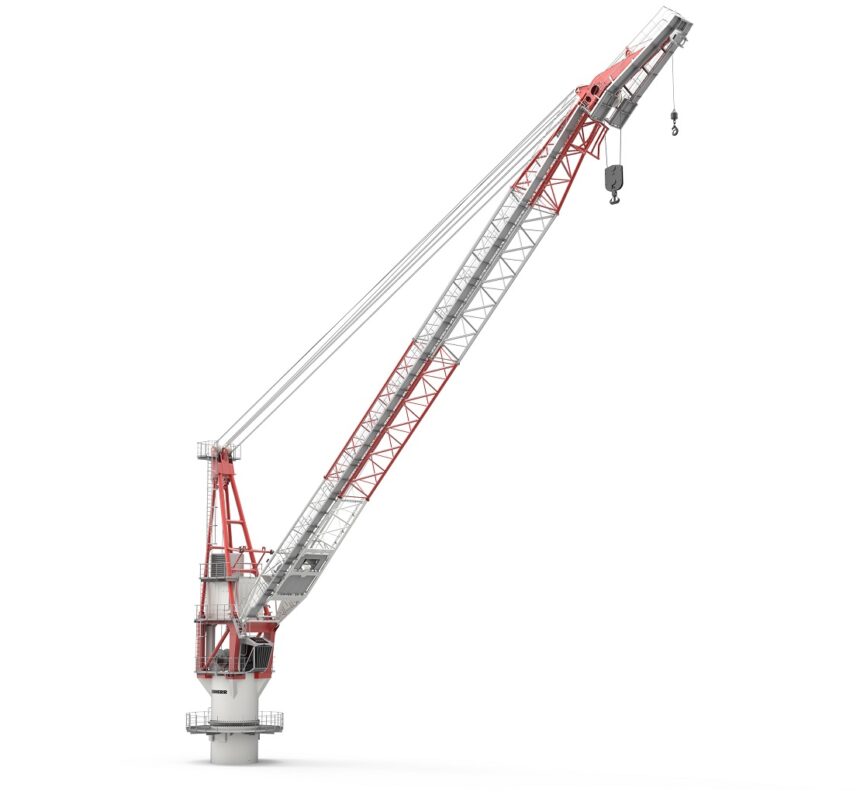 The Liebherr compact board offshore crane has an outreach of up to 63 metres
