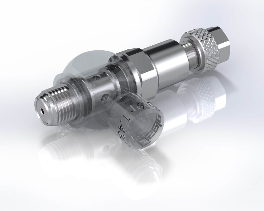 Eisele-pressure-regulator-Inoxline.jpg: The new Eisele pressure regulator made of stainless steel 1.4301 allows very fine regulation of working pressure between 2 and 8 bar