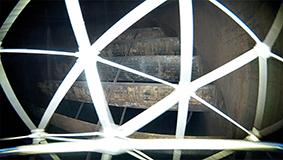 Air inlet at the bottom of the stack