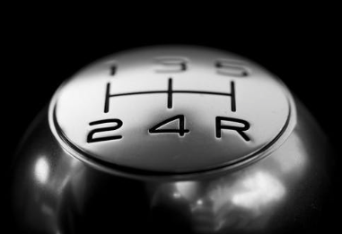 Car gear stick with five gears