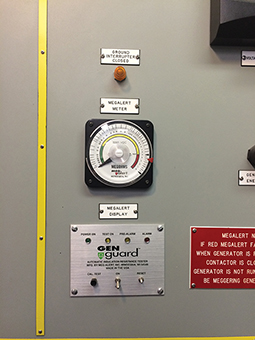 Example of a Meg-Alert panel for generators