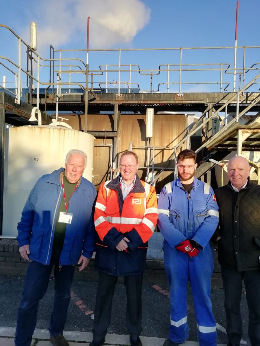 Left to right: Henk Ketting, Consultant, Ketting Consult; Mark McSorley, Managing Director, Prodecon Ltd; Georgios Balia, MRes student, University of Chester; Alan Kidd, Chairman, Prodecon Ltd.