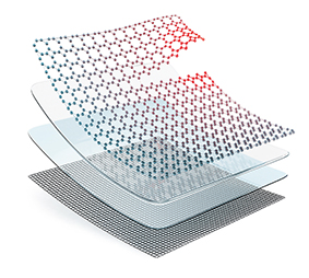 Render of a self-healing composite