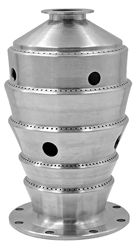AM flame tube in combustion chamber. Design by Chengli Aviation, produced on Farsoon FS271M