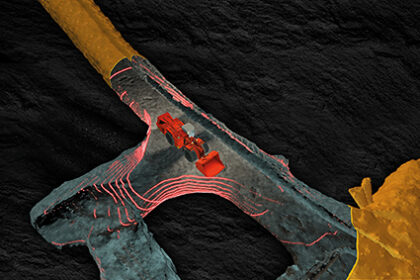 Drift scan of LHD machne in underground mine