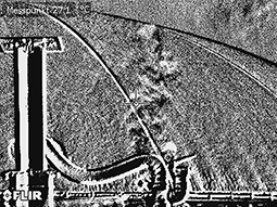A detection survey using a methane-sensitive monitor and laser, as well as injfrared devices, can spot biogas leaks invisible to the naked eye