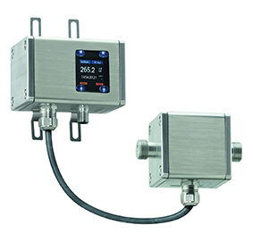 In the remote version of MIM, the unit in contact with the medium only contains the sensor