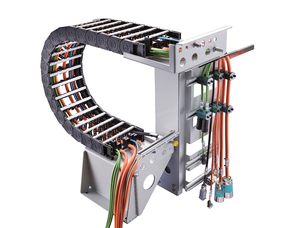 Fully harnessed cable carrier systems from TSUBAKI KABELSCHLEPP are suitable for a variety of different industries and applications
