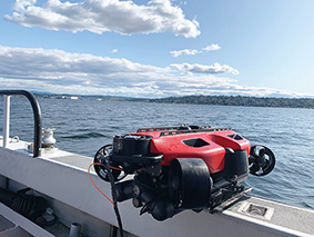 A tailored solution of IP68-sealed Fischer FiberOptic connectivity is use on the Strategic Robotic Systems underwater drones