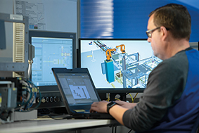 When all data is supplied through a shared interface, machines can be commissioned on screen