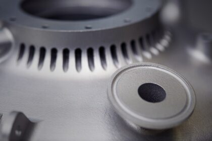 Close-up detail of the Orbex 3D printed rocket engine