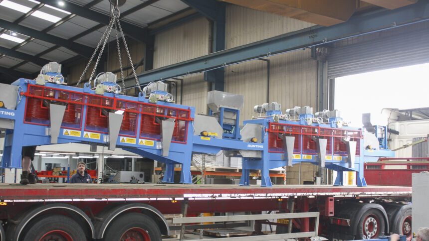 The Two Magnetic Disc Separators loaded onto truck