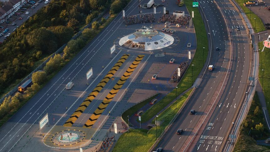 Impression of the Air-One site with a Hyundai eVTOL. (Image: Urban Air Port)