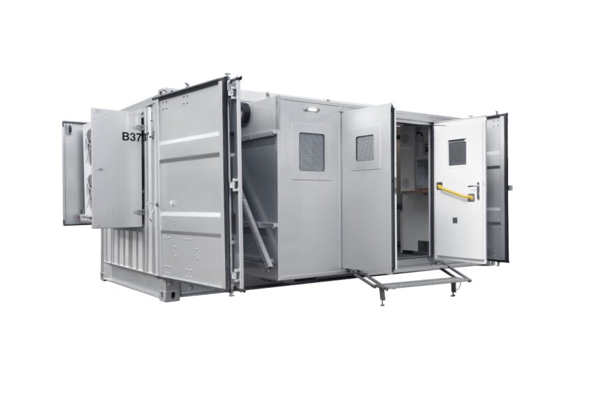 The unit began life as a custom built 20ft heavy-duty shipping container