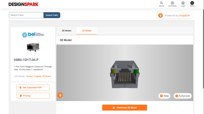 Part detail page_3D model
