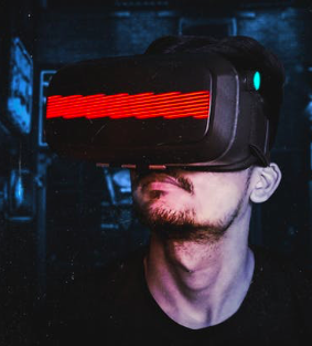 high tech VR goggles