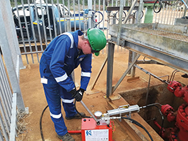 KCI specialist at a well site working on a job for an oil & gas operator