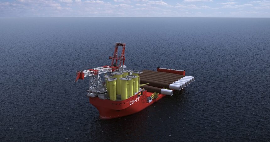 The first project of OHT’s vessel Alfa Lift is the construction of the wind farm “Dogger Bank A”, about 130 kilometers off the north-east coast of England