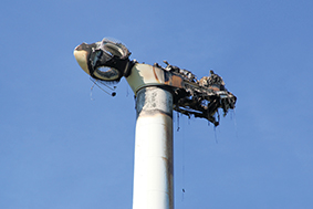 A destroyed nacelle