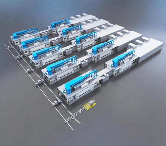 Two rigid lines could become five parallel EcoProBooth lines